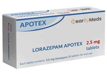 Lorazepam 2.5mg 30 Tablets Nearbymeds.com